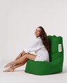 Fotoliu puf, Bean Bag Ferndale, Diamond, 60 x 90 cm, poliester impermeabil, verde