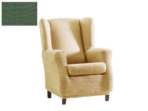 Husa fotoliu elastica bi-stretch, Aquiles, wing chair, verde C/4