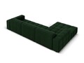 Coltar stanga 4 locuri, Jennifer-51, Micadoni Home, 284x166x70 cm, catifea, verde bottle