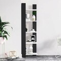 Corp biblioteca, Minima, Reeta, 45x160x25.6 cm, Alb/Negru