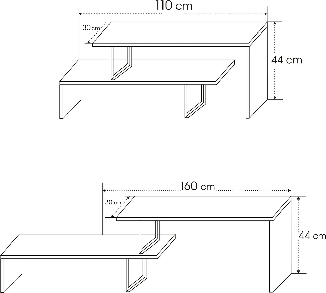 Comoda TV Ovit, Kalune Design, 120x35x45 cm, maro - 2 | YEO