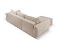 Coltar extensibil stanga 4 locuri, Kaelle, Micadoni Home, BL, 252x165x87 cm, poliester chenille, bej