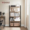 Corp biblioteca, Vasagle, 80 x 30 x 153 cm, PAL/otel, maro rustic