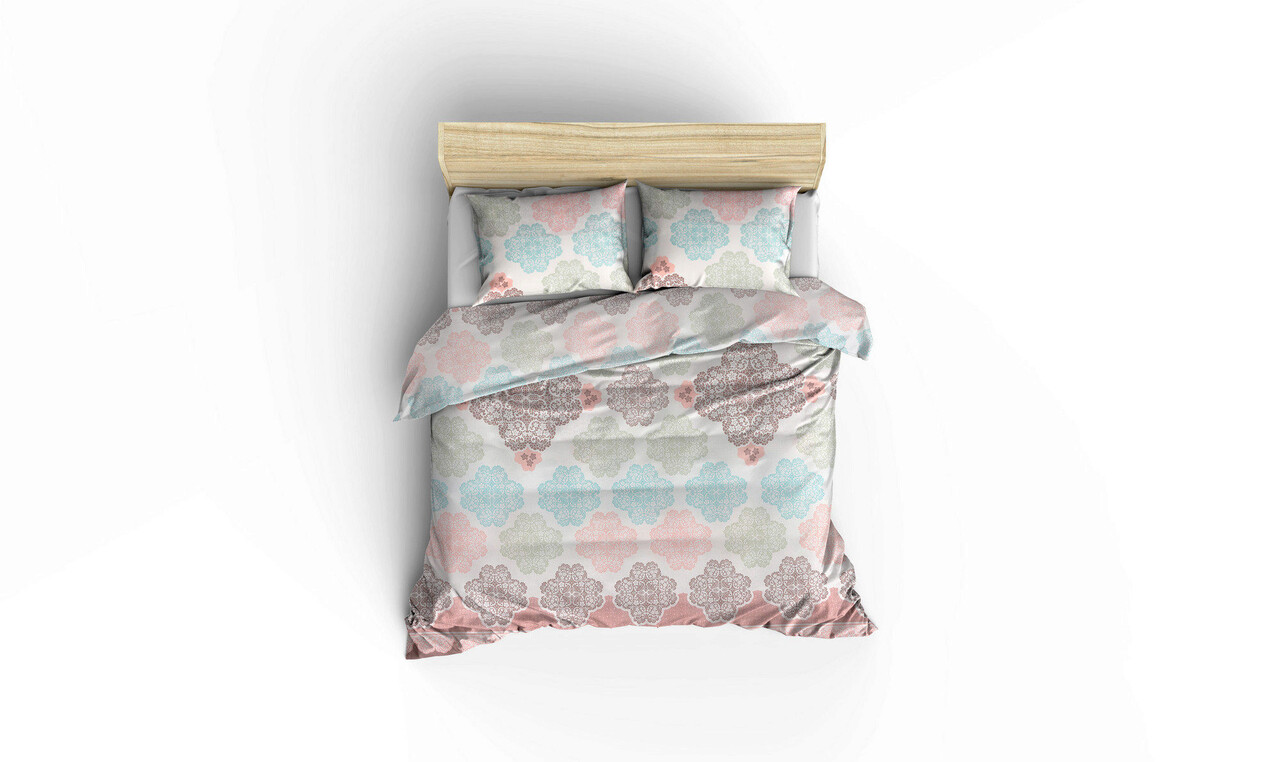 Lenjerie de pat pentru o persoana, Andalucia - Turquoise, Eponj Home, 65% bumbac/35% poliester - 1 | YEO