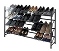 Organizator incaltaminte extensibil, 24 perechi, Wenko, Hero, 62 - 115 x 68 x 23 cm, metal/polipropilena