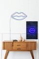 Decoratiune luminoasa LED, Lips, Benzi flexibile de neon, DC 12 V, Albastru