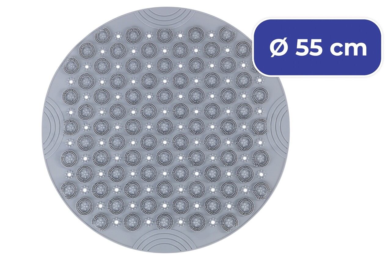 Covoras De Dus Cu Masaj Maximex, Shower, 55x55 Cm, Plastic, Gri