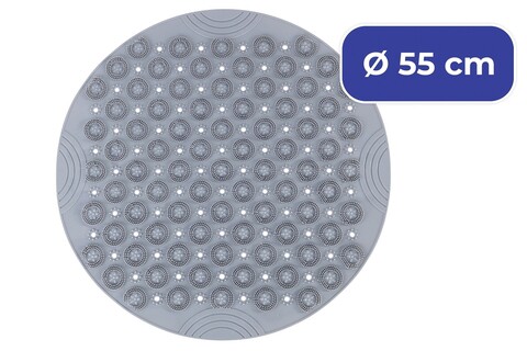 Covoras de dus cu masaj Maximex, Shower, 55x55 cm, plastic, gri