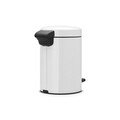 Cos de gunoi cu pedala, Brabantia, Icon White, 3 L, inox, alb