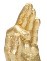 Statueta decorativa, Ok Hand, Mauro Ferretti, 10 x 7 x 22.5 cm, polirasina, auriu