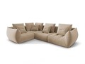 Coltar modular stanga 3 locuri, Bloom-184, Micadoni Home, 316x216x95 cm, catifea, bej sand