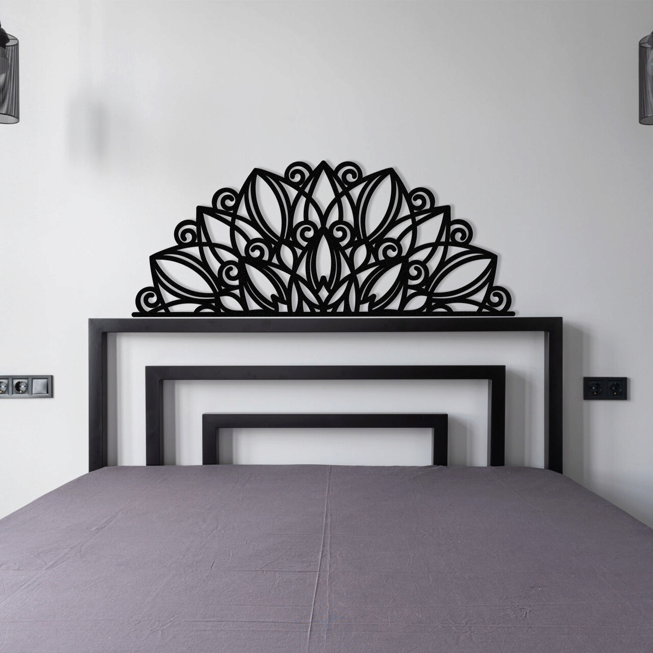 Decoratiune de perete, Venno, metal, 160 x 65 cm, negru - 1 | YEO