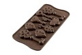 Forma de copt din silicon Keys, Silikomart Easy Choco, 8 forme, 8.6 x 3.8 cm