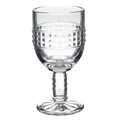 Set 6 pahare de vin Line Diamonds, InArt, 340 ml, sticla, transparent