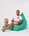 Fotoliu puf, Bean Bag Ferndale, Pyramid Bed, 145 cm, poliester impermeabil, turcoaz