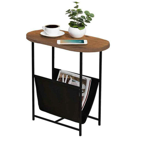 Masuta de cafea Casper, Pakoworld, 55x25x58 cm, PAL melaminat, maro/negru