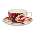 Set pentru ceai sau cafea 12 piese Peony, Ambition, 6 persoane, 220 ml, portelan, multicolor