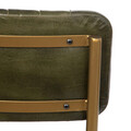 Scaun Lumbar, Homla, 52x46x78 cm, piele, verde/auriu