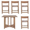 Set mobilier de gradina 5 piese Noemi, Bizzotto, pliabil, lemn de salcam