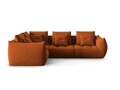 Coltar modular stanga 3 locuri, Bloom-184, Micadoni Home, 316x216x95 cm, catifea, teracota