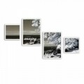 Set 4 tablouri decorative, Alpha Wall, Amazing Beach, 30x30/35x50 cm