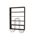 Corp biblioteca, Homitis, Norfolk Bookcase, 96x160x25.5 cm, Maro inchis