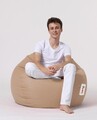 Fotoliu puf, Bean Bag, Ferndale Premium XXL, 115 x 130 cm, poliester impermeabil, bej nurca