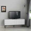 Comoda TV, Decortie, Picadilly Tv Stand, 139x57x36 cm, Alb