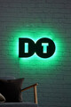 Decoratiune luminoasa LED, Do It, MDF, 60 LED-uri, Verde