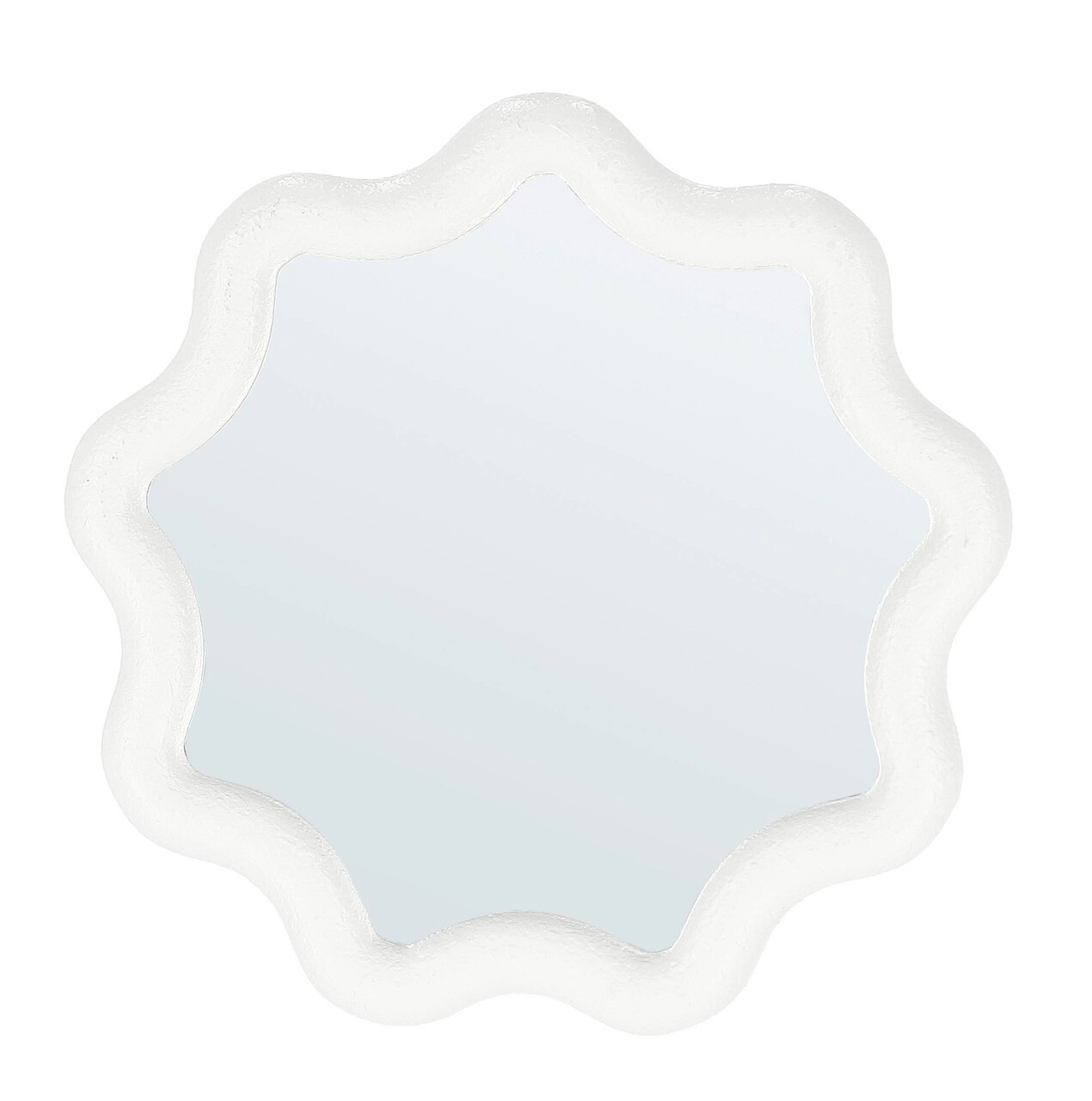 Oglinda decorativa Creamy, Bizzotto, 36x2x36 cm, MDF/sticla, crem