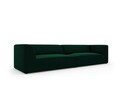 Canapea 4 locuri, Ruby, Micadoni Home, BL, 302x93x69 cm, catifea, verde bottle