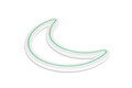 Decoratiune luminoasa LED, Crescent, Benzi flexibile de neon, DC 12 V, Verde