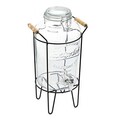 Dozator pentru bauturi cu suport Freya, Homla, 8 L, sticla/metal, transparent/negru