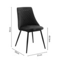 Scaun Giselle, Pakoworld, 51x52x82 cm, catifea/metal, negru