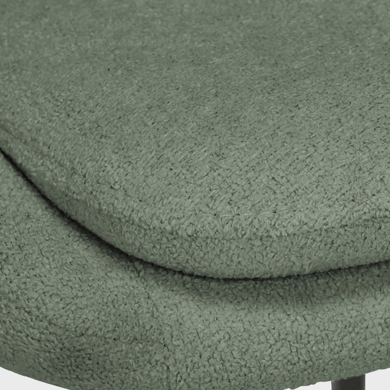 Scaun Clara, Homla, 56.5x47.5x85 cm, metal/MDF/textil, verde