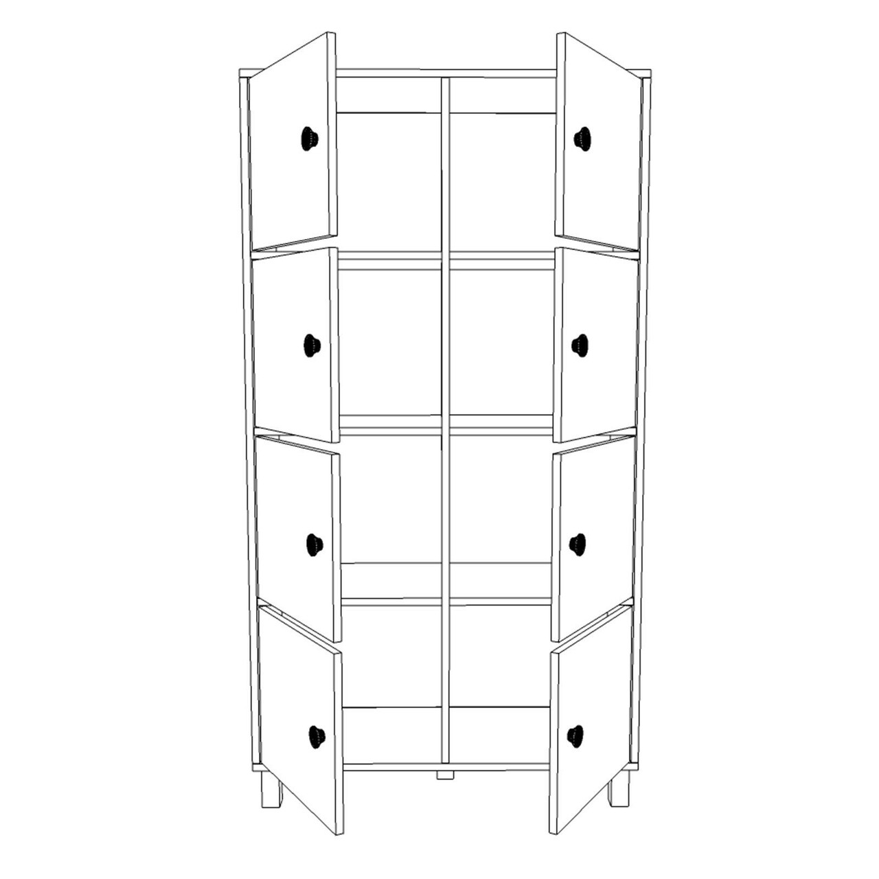 Dulap multifunctional, Locelso, MN06, Nuc / Antracit