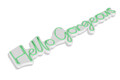 Decoratiune luminoasa LED, Hello Gorgeous, Benzi flexibile de neon, DC 12 V, Verde