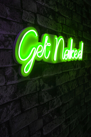 Decoratiune luminoasa LED, Get Naked, Benzi flexibile de neon, DC 12 V, Verde