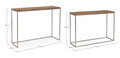 Set 2 console Rafter, Bizzotto, 110 x 35 x 83 cm, otel/lemn reciclat