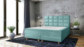 Pat matrimonial, Stockholm, Cubic E, 160x200 cm, saltea tip Pocket, topper memory, Mint