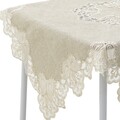 Fata de masa Lace, InArt, 120x120 cm, poliester, bej