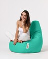 Fotoliu puf, Bean Bag, Ferndale Drop L, 80 x 80 cm, poliester impermeabil, turcoaz