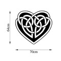 Decoratiune de perete, Love, Metal, Dimensiune: 70 x 64 cm, Negru