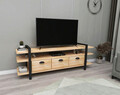 Comoda TV, Woodface, Lucca, 148x47x29.5 cm, Lemn, Natural