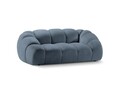 Canapea 2 locuri, Diana-192, Micadoni Home, 214x114x72 cm, catifea structurata, albastru jeans