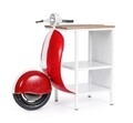 Consola Vespa, Bizzotto, 104 x 94 x 65 cm, lemn de mango/otel, handmade, rosu