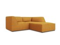 Coltar dreapta 3 locuri, Ruby, Micadoni Home, BL, 186x180x69 cm, poliester, galben