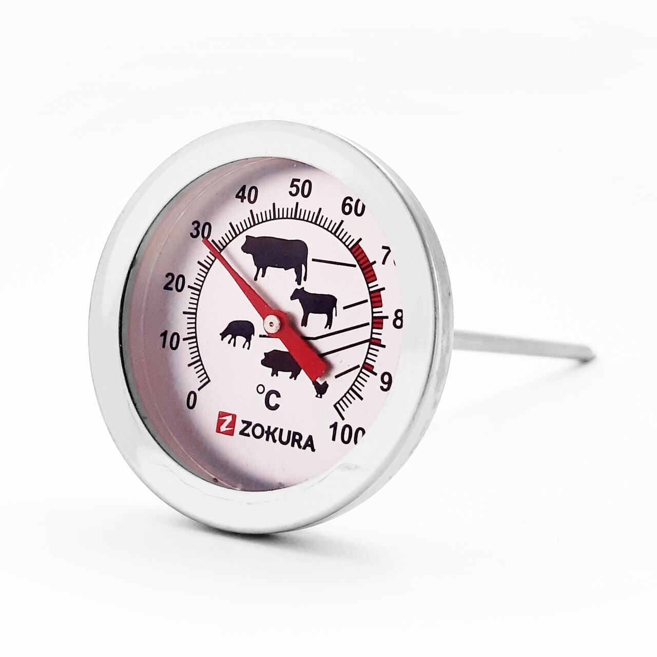 Termometru Pentru Friptura, Zokura, 0°C/100°C, Inox