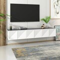 Comoda TV, Olivia, Artemis, 180x45x37 cm, PAL, Alb / Antracit