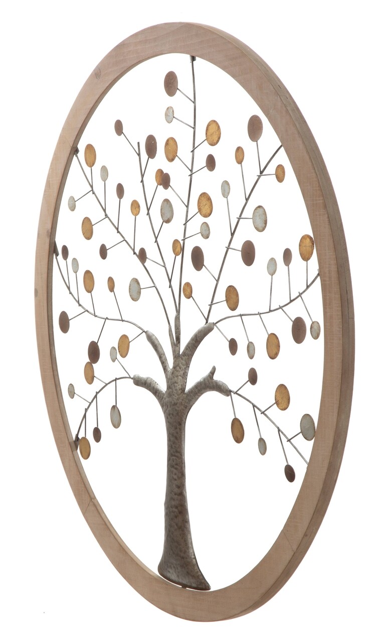 Decoratiune de perete Tree of Life, Mauro Ferretti, 80 cm, fier, multicolor - 2 | YEO